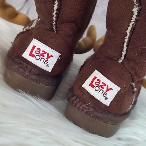 Lazy One Brown Moose Deer Buck Winter Shearling Sherpa Kids Boots Size XS 6-7 - Picture 7 of 13